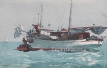 Taking On Wet Provisions Realism marine painter Winslow Homer Oil Paintings